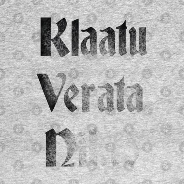 Klaatu Verata Necktie (Black) by lucafon18